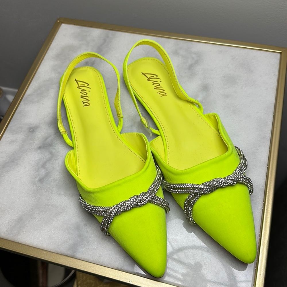 Neon flats wirh crystals